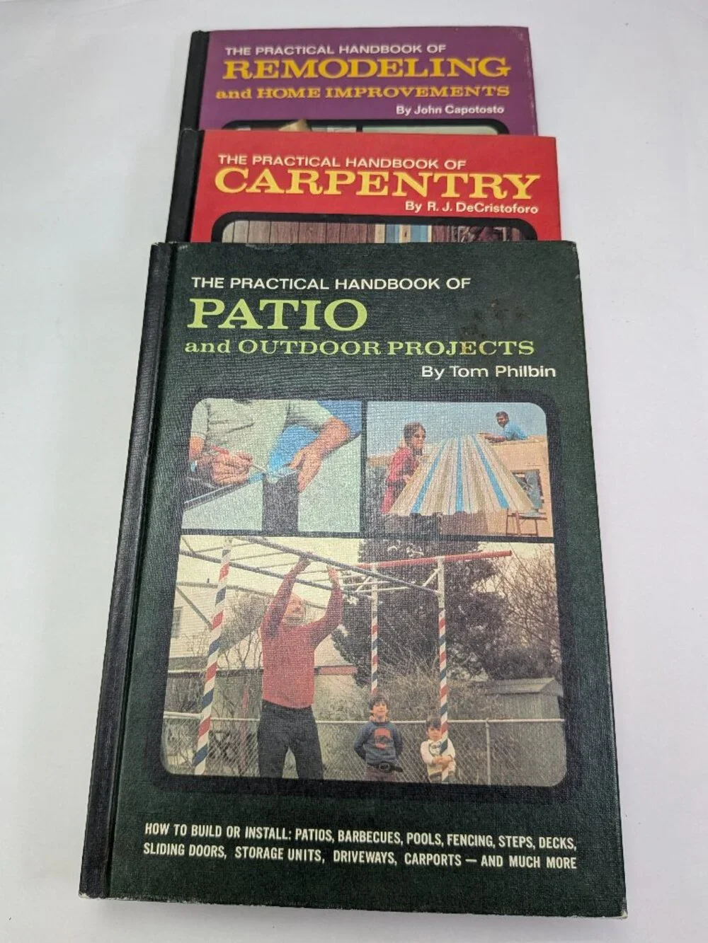 3 Book Set VTG 1973 Retro Home Improvement Carpentry Patio DIY Designs Specs